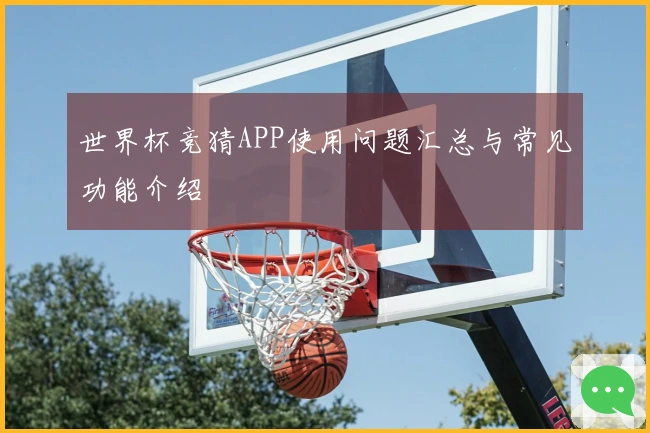 世界杯竞猜APP使用问题汇总与常见功能介绍